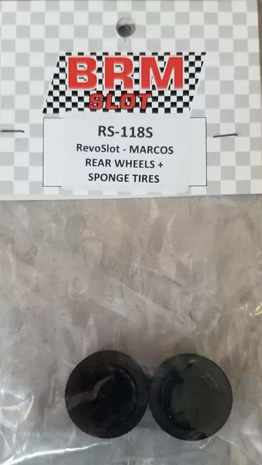 RS-118S RevoSlot Marcos Rear Wheels "WIDE" + sponge tires X2